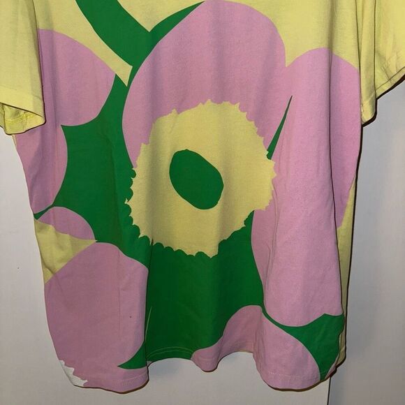 Adidas x Marimekko Yellow Flower Graphic Tee Size Asia Medium (US Small) EUC - Picture 2 of 13